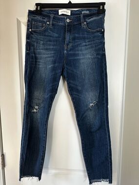 Stonefield Distressed Dark Wash Jeans - Blue